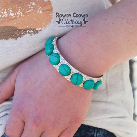 Rowdy Crowd Clothing Jewelry - Stagecoach Cuff Bracelet - Turquoise